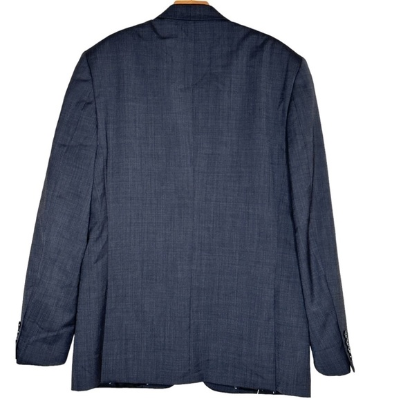 BarIII 100% Wool Oversized Boyfriend Blazer Gray Extra Large Lined Dark Academia - Picture 2 of 14